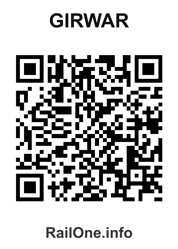 RailOne QR Code for Girwar station