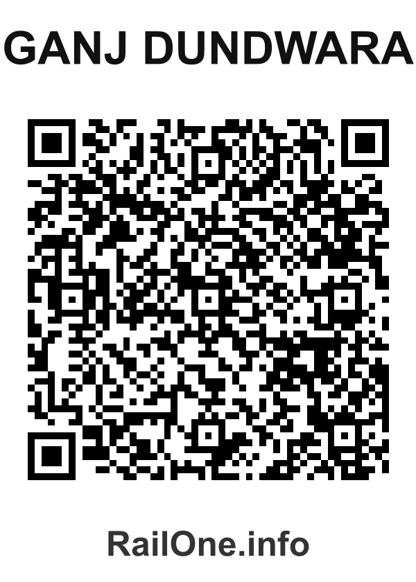 RailOne QR Code for Ganj Dundwara station
