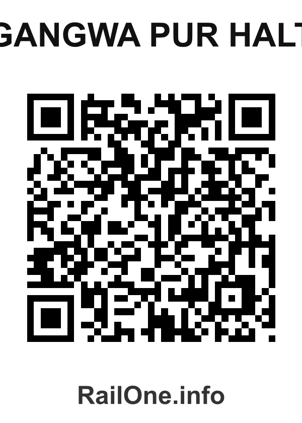 RailOne QR Code for Gangwa Pur Halt station