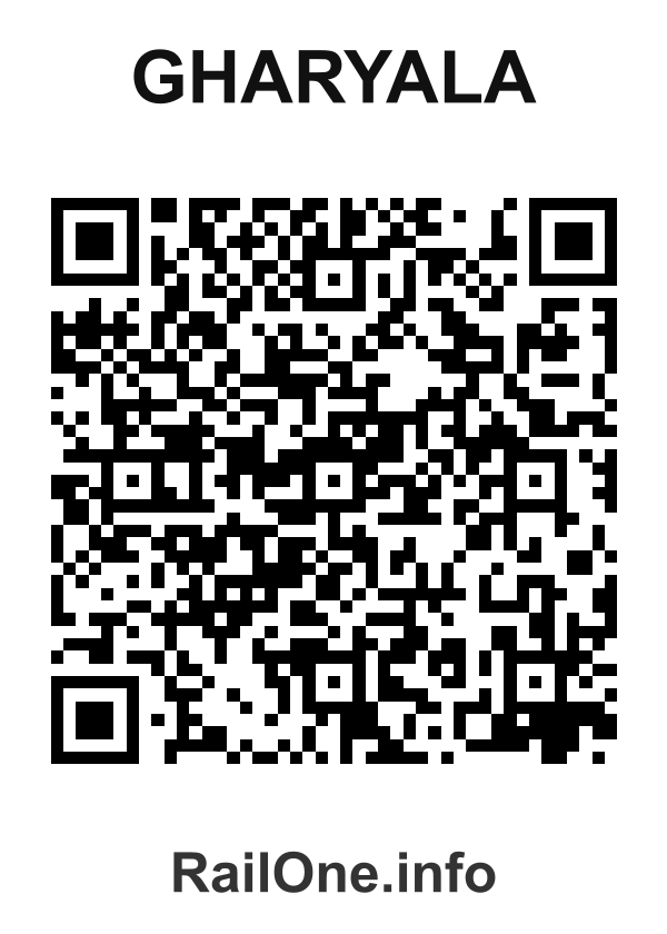 RailOne QR Code for Gharyala station