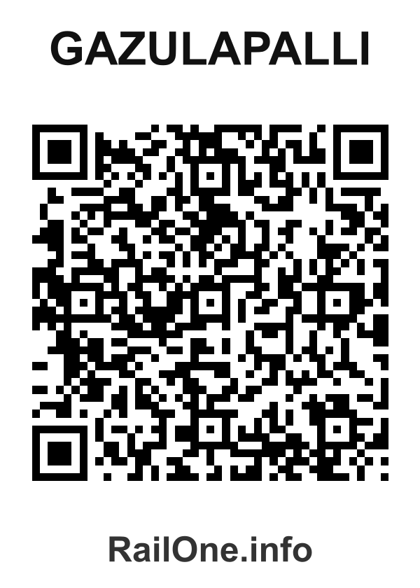 RailOne QR Code for Gazulapalli station