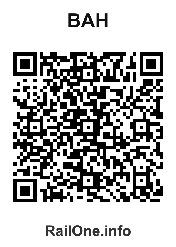 RailOne QR Code for Bah station