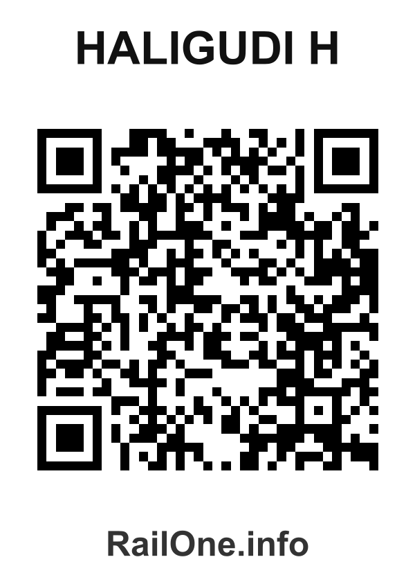 RailOne QR Code for Haligudi H station