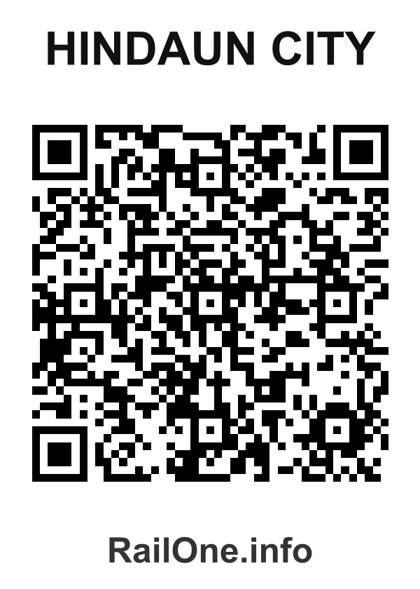 RailOne QR Code for Hindaun City station
