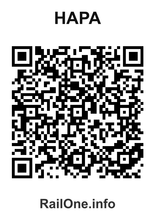 RailOne QR Code for Hapa station