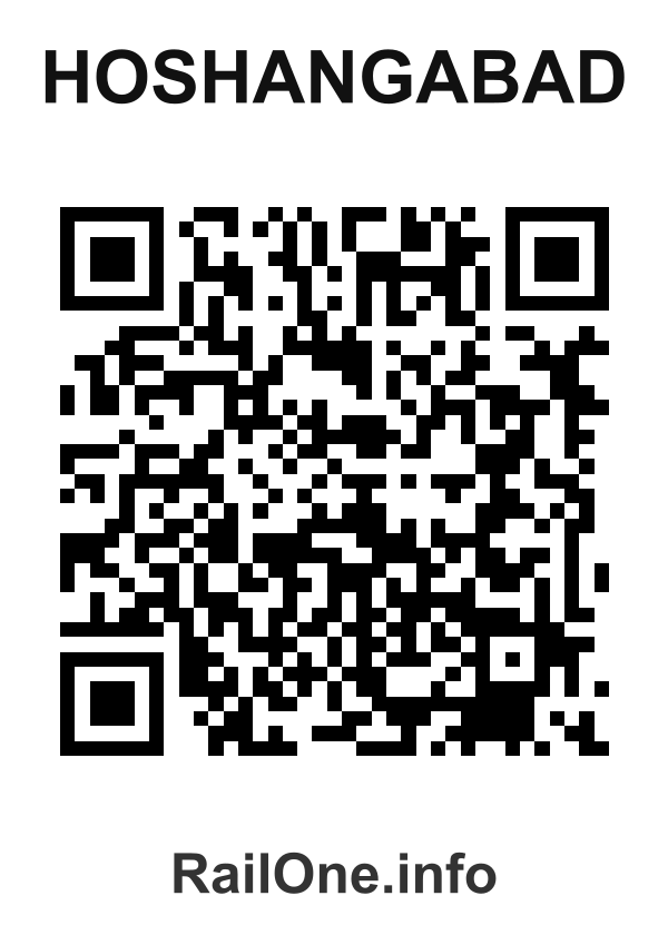 RailOne QR Code for Hoshangabad station