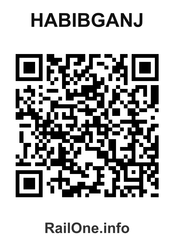 RailOne QR Code for Habibganj station