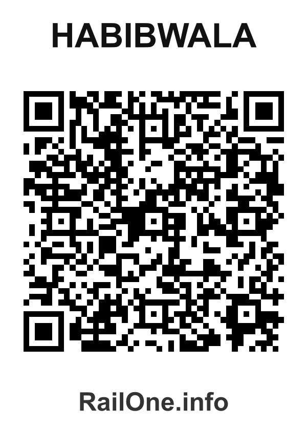 RailOne QR Code for Habibwala station