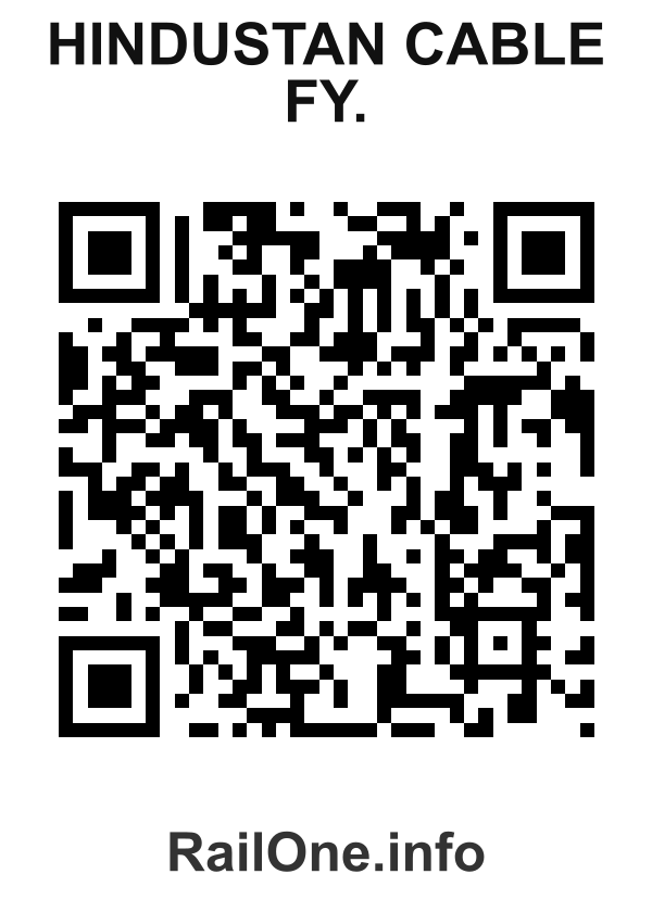 RailOne QR Code for Hindustan Cable Fy. station