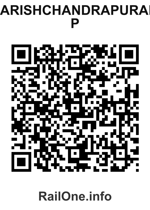 RailOne QR Code for Harishchandrapuram P station