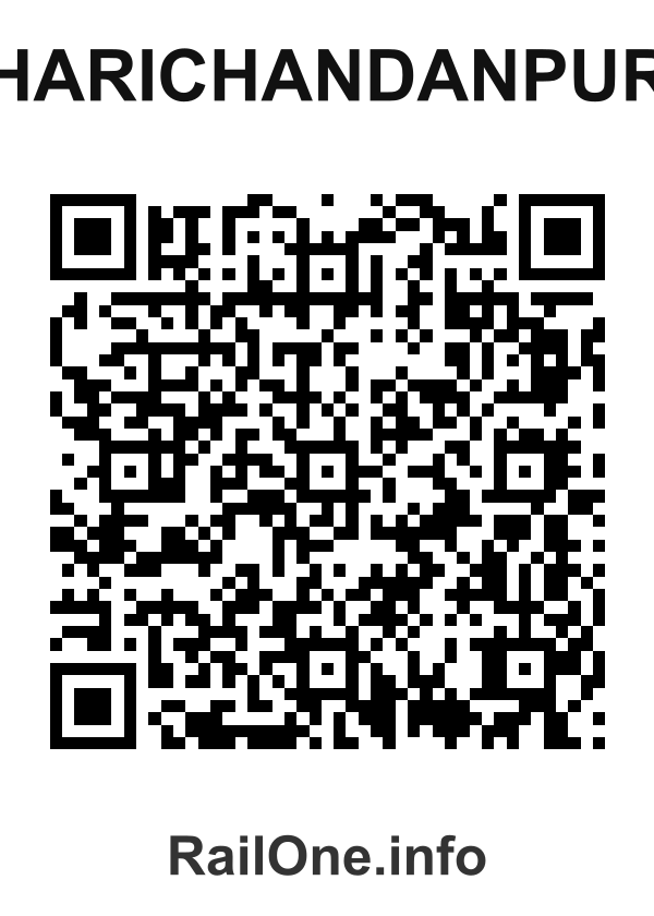 RailOne QR Code for Harichandanpur station