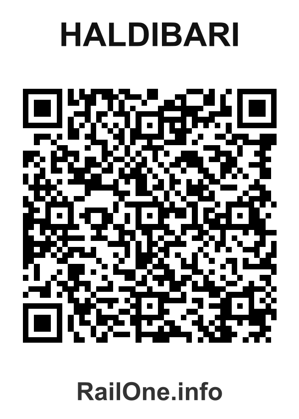 RailOne QR Code for Haldibari station