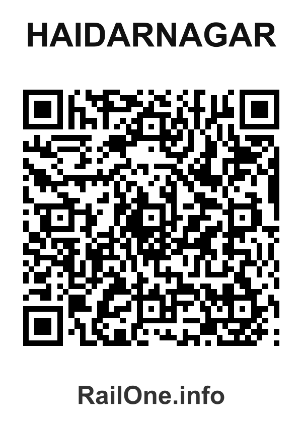 RailOne QR Code for Haidarnagar station