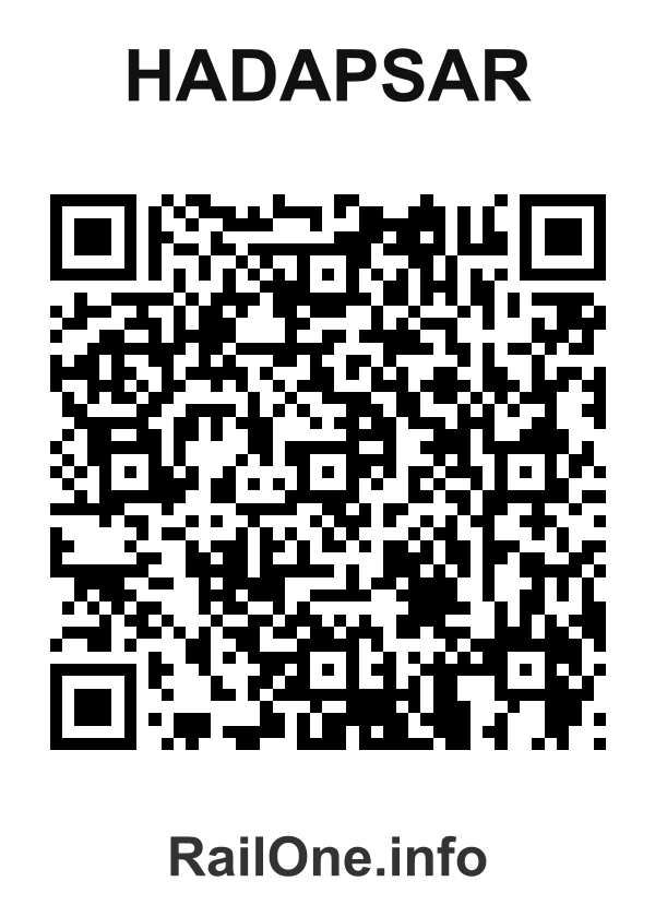 RailOne QR Code for Hadapsar station