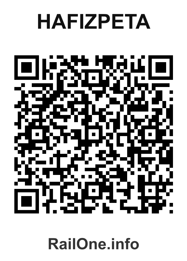 RailOne QR Code for Hafizpeta station