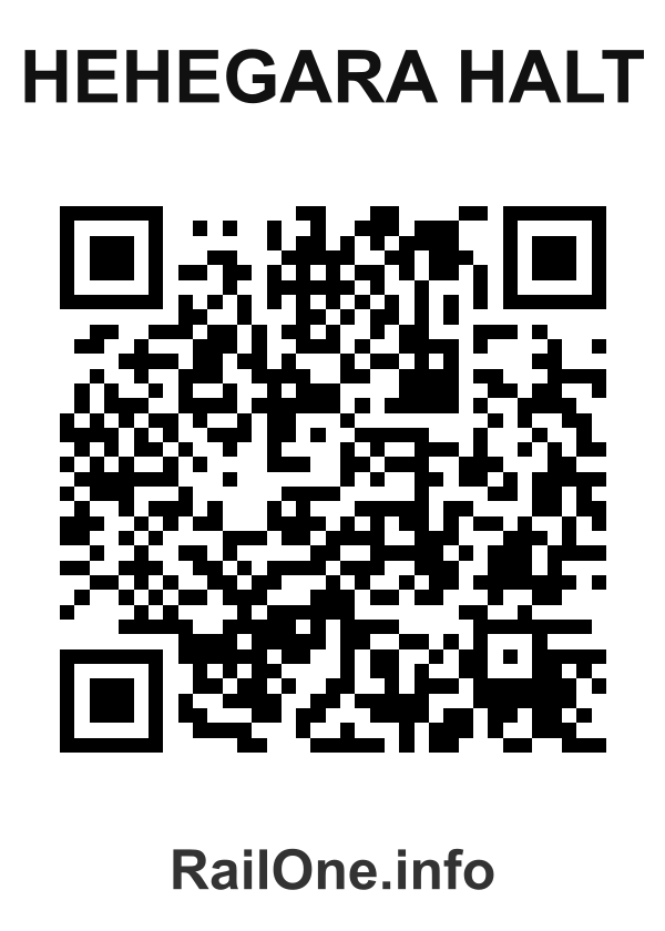 RailOne QR Code for Hehegara Halt station