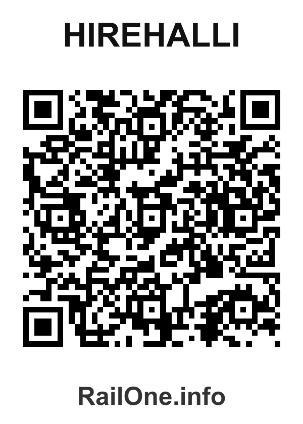 RailOne QR Code for Hirehalli station