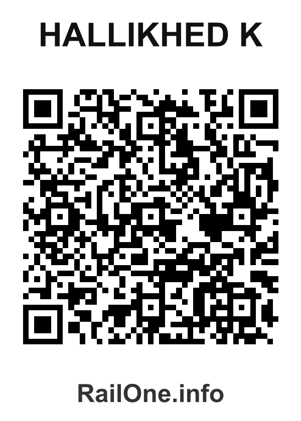 RailOne QR Code for Hallikhed K station