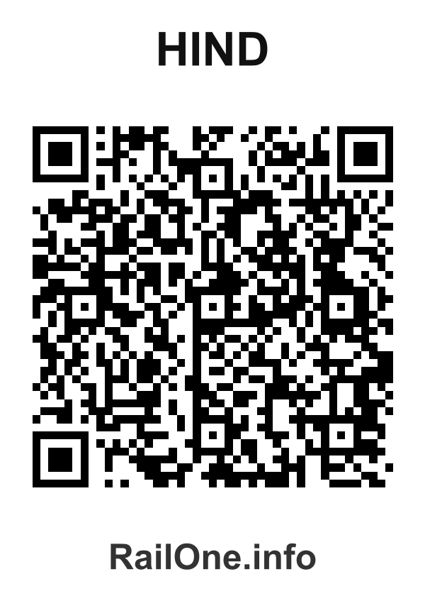 RailOne QR Code for Hind station