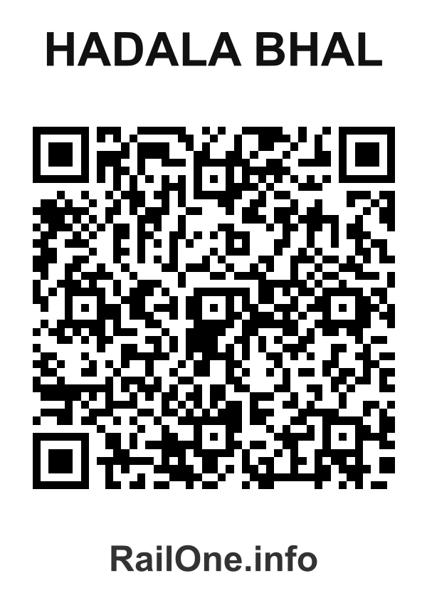 RailOne QR Code for Hadala Bhal station