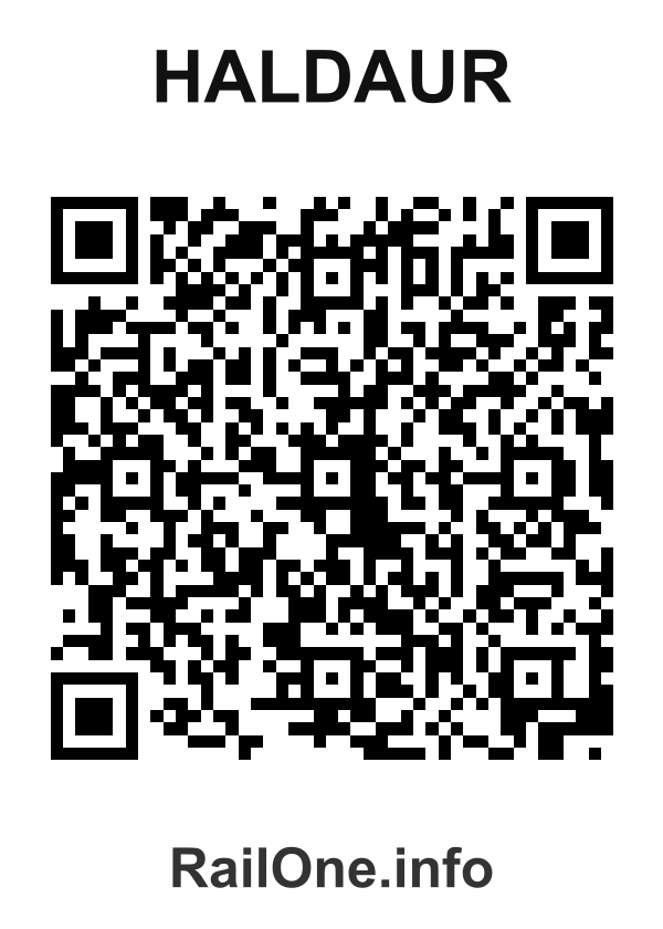 RailOne QR Code for Haldaur station