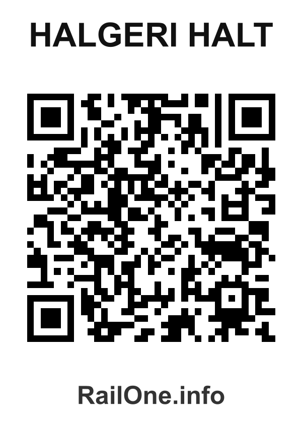 RailOne QR Code for Halgeri Halt station