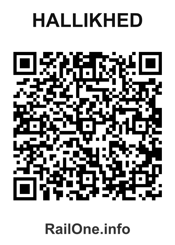 RailOne QR Code for Hallikhed station