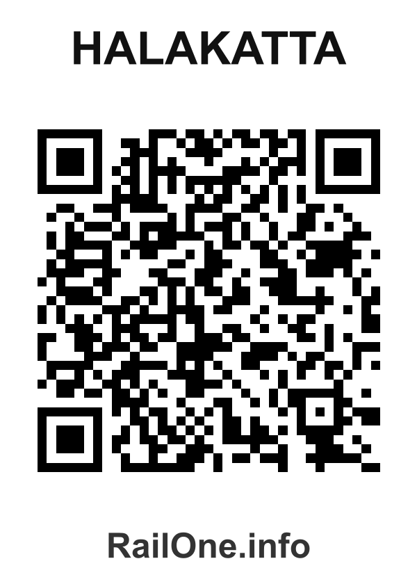 RailOne QR Code for Halakatta station