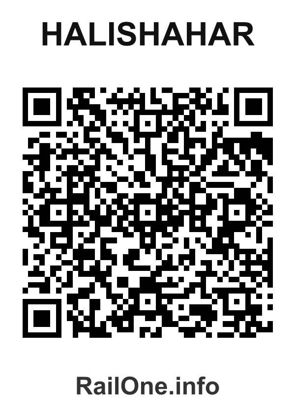 RailOne QR Code for Halishahar station