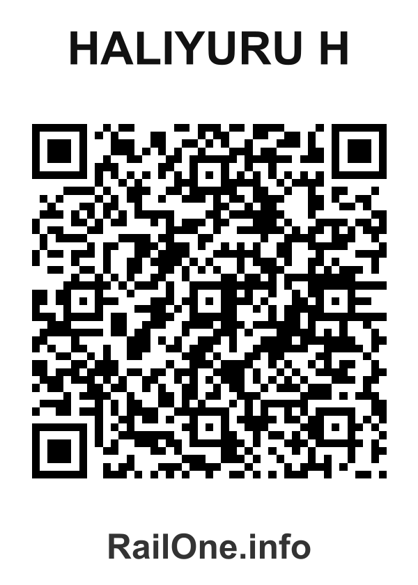 RailOne QR Code for Haliyuru H station