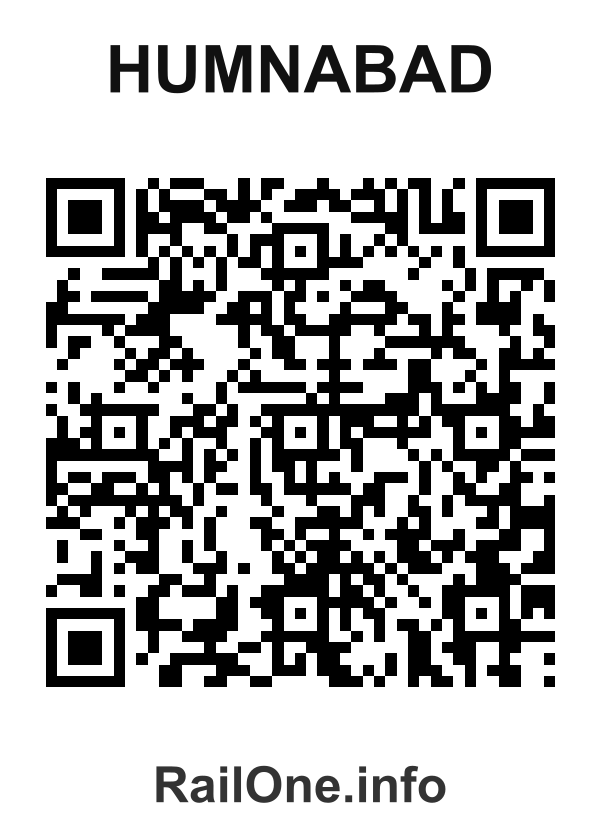 RailOne QR Code for Humnabad station