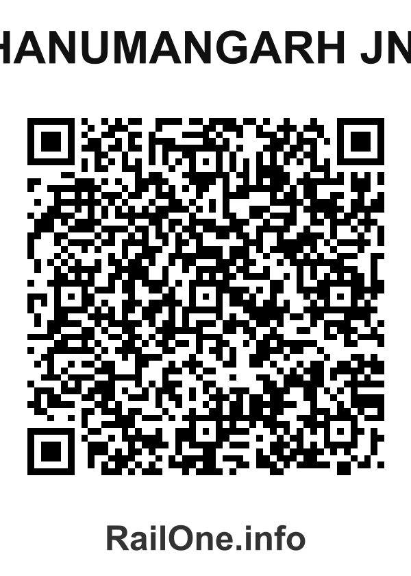 RailOne QR Code for Hanumangarh Jn. station