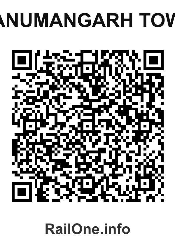 RailOne QR Code for Hanumangarh Town station