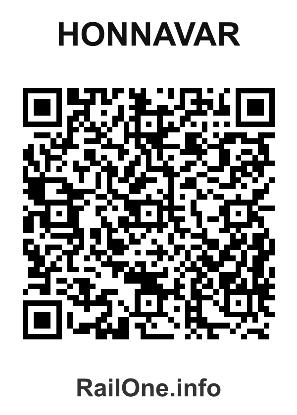 RailOne QR Code for Honnavar station