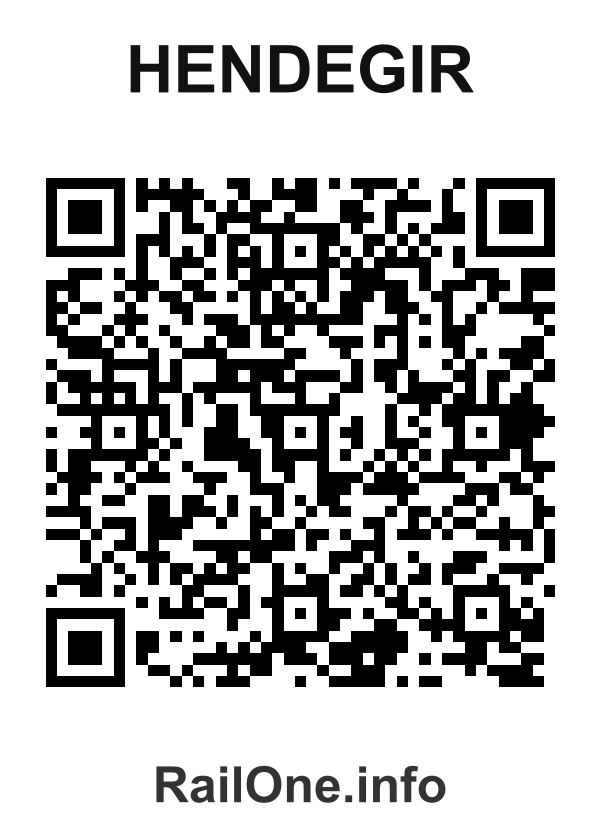 RailOne QR Code for Hendegir station