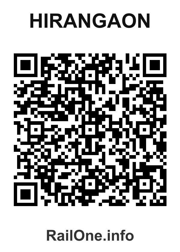 RailOne QR Code for Hirangaon station