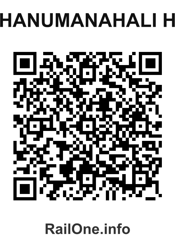 RailOne QR Code for Hanumanahali H station