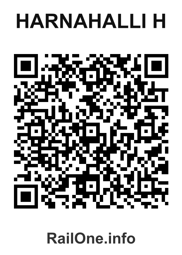 RailOne QR Code for Harnahalli H station