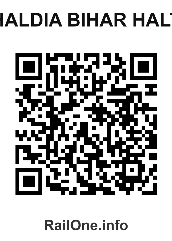 RailOne QR Code for Haldia Bihar Halt station
