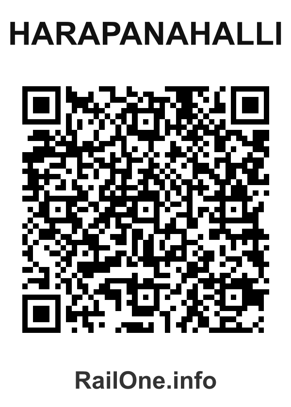 RailOne QR Code for Harapanahalli station