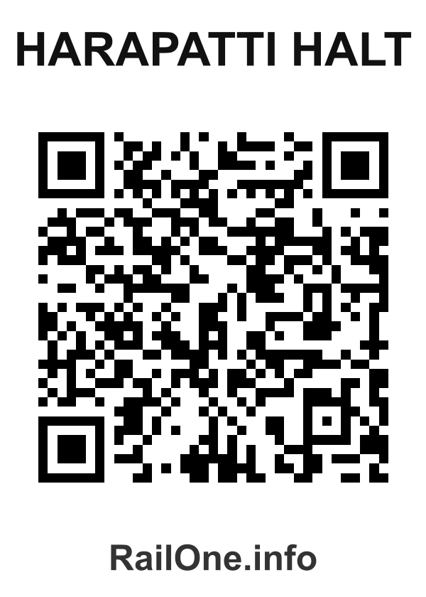 RailOne QR Code for Harapatti Halt station