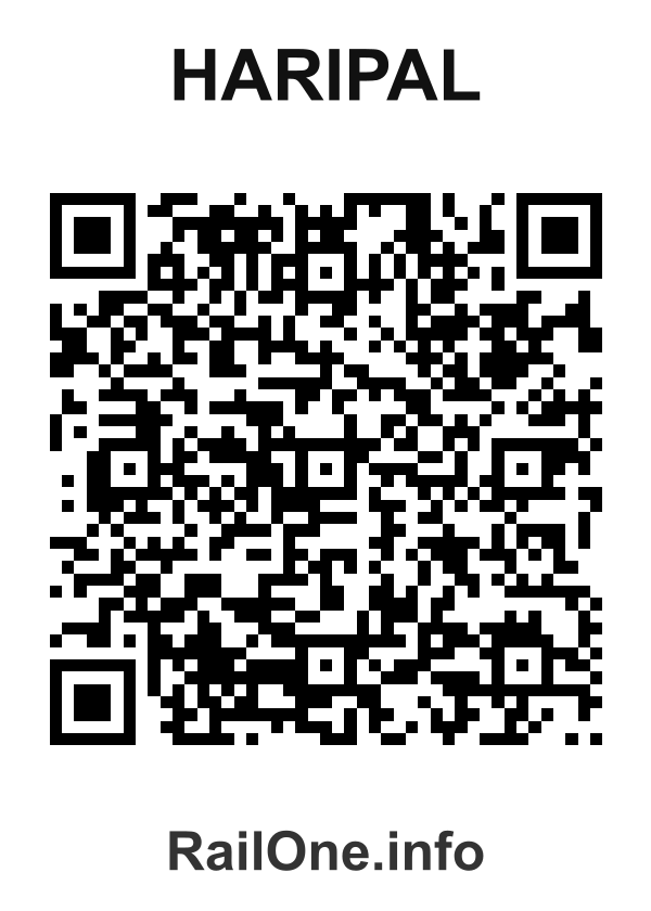 RailOne QR Code for Haripal station