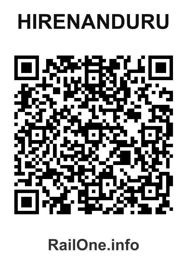 RailOne QR Code for Hirenanduru station