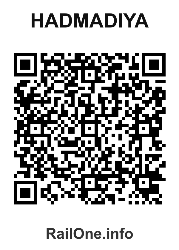 RailOne QR Code for Hadmadiya station