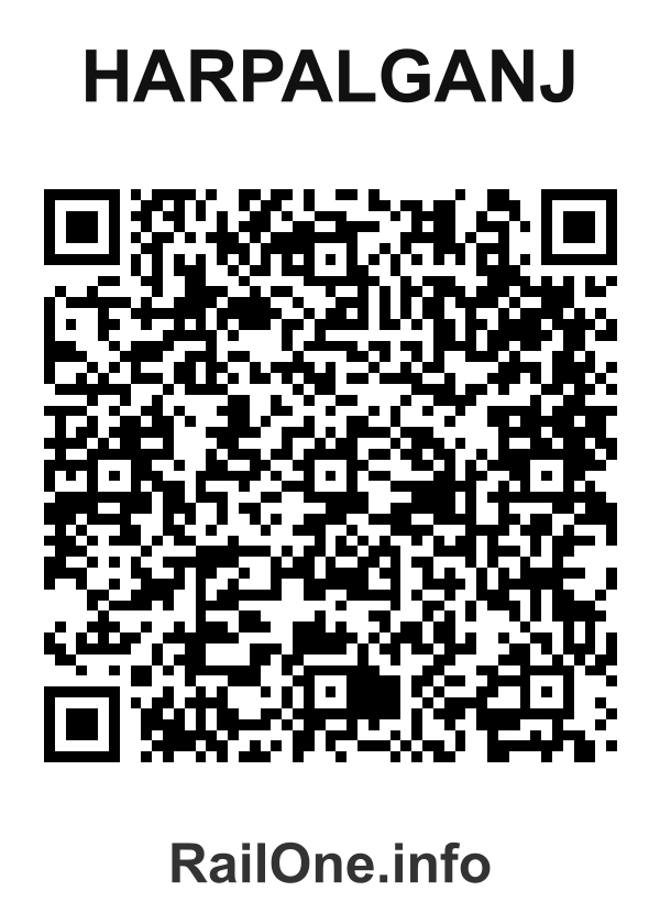 RailOne QR Code for Harpalganj station