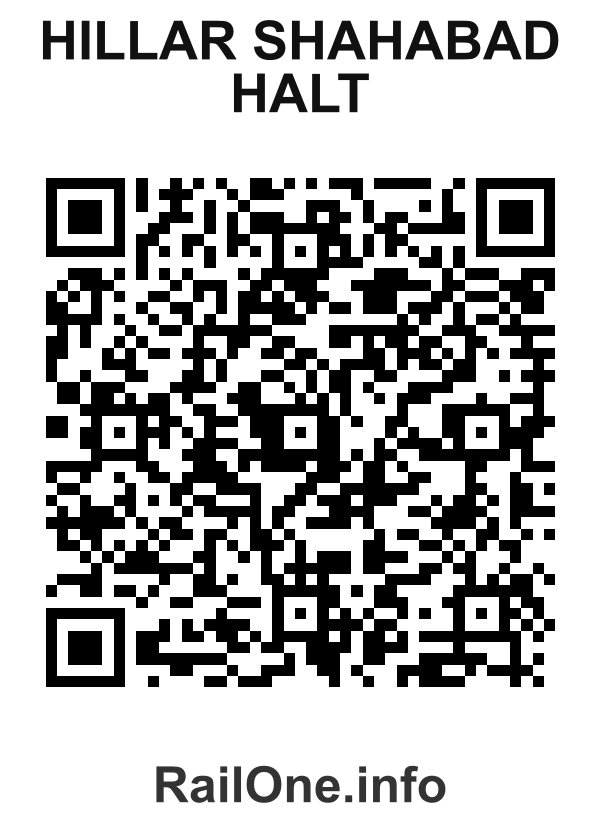 RailOne QR Code for Hillar Shahabad Halt station