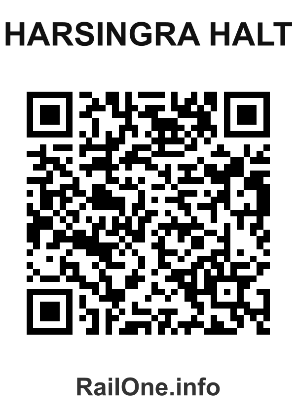 RailOne QR Code for Harsingra Halt station