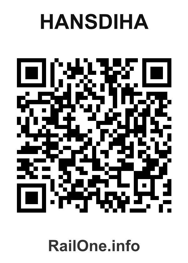 RailOne QR Code for Hansdiha station
