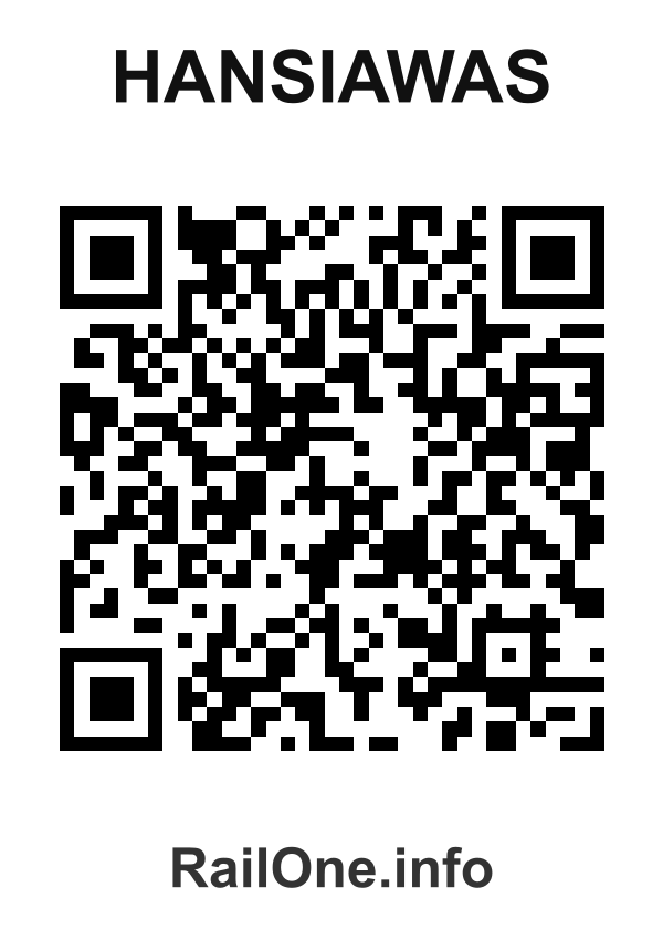 RailOne QR Code for Hansiawas station