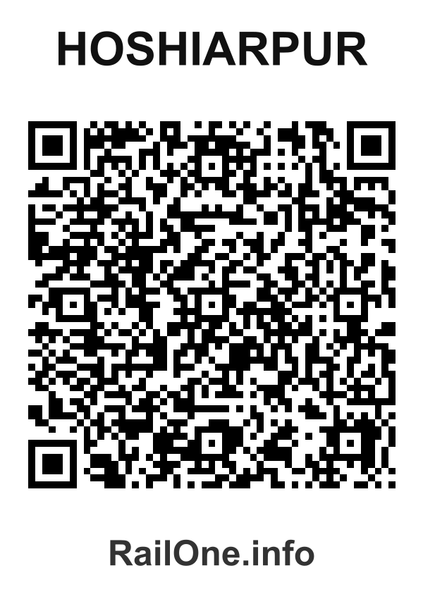 RailOne QR Code for Hoshiarpur station